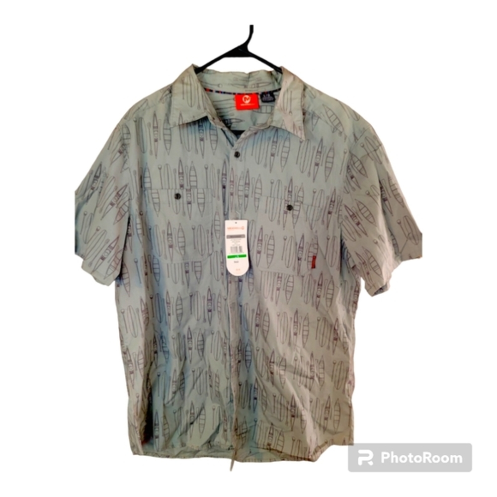 NWT Merrell Upstream Canoe, Oars and Paddleboard Shirt Outdoor Buttin Mens LG